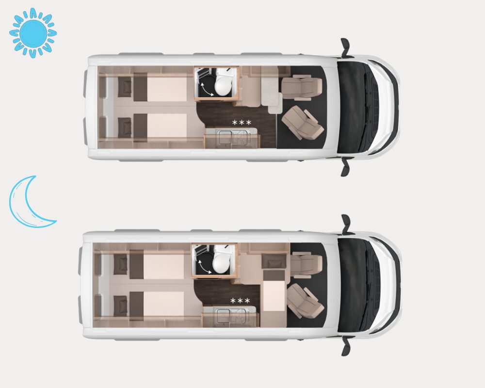 Grundriss Knaus Boxlife 630 ME Platinum Selection für 2 Personen